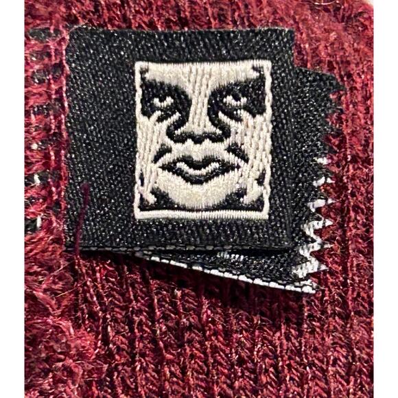 Obey Jobber Beanie Burgundy Heather, One Size - Picture 5 of 7